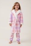 Girls Flannel Hooded Gown, ZEPHYR/WINTERS CHECK - alternate image 1