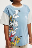 Camiseta - Mickey Mouse Drop Shoulder Short Sleeve Tee, LCN DIS DUSTY BLUE & WINTER GREY/MICKEY BFF - vista alternativa 4