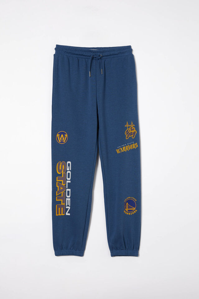 License Super Slouch Trackpant, LCN NBA PETTY BLUE/WARRIORS BADGE