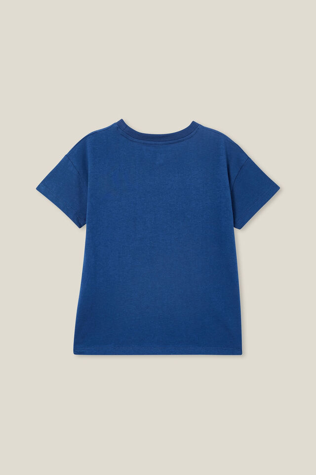 Camiseta - Poppy Short Sleeve Print Tee, PETTY BLUE/SOMEWHERE RAINBOW