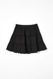 Hallie Tiered Skirt, BLACK - alternate image 1
