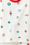 Kids Dreamdrift Family Xmas Pj Set, VANILLA/EVERYTHING CHRISTMAS - example image 2