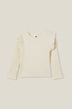Camiseta - Isla Long Sleeve Ruffle Top, DARK VANILLA - vista alternativa 1
