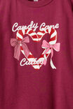 Essential Short Sleeve Graphic Tee, BERRY JAM/CANDY CANE CUTIES - example image 2