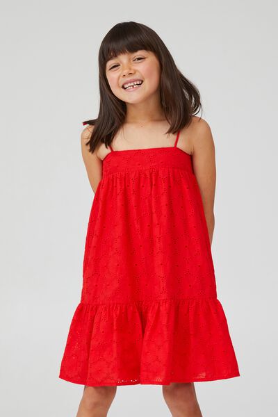 Vestido - Tallulah Sleeveless Dress, FLAME RED