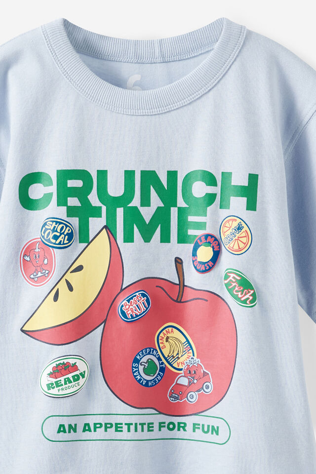 Essentials Graphic Short Sleeve Tee, ICE BLUE/CRUNCH TIME