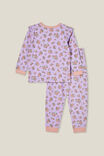 Ava Long Sleeve Pyjama Set, LILAC DROP/DITSY FLORAL - alternate image 3