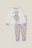 Serena Long Sleeve Pyjama Set, OATMEALE MARLE/HONEY BUNNY - alternate image 1