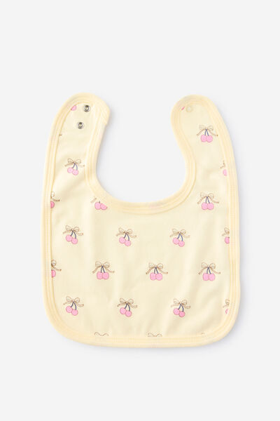 The Baby Bib, LEMON SQUASH/CHERRY SPARKLE