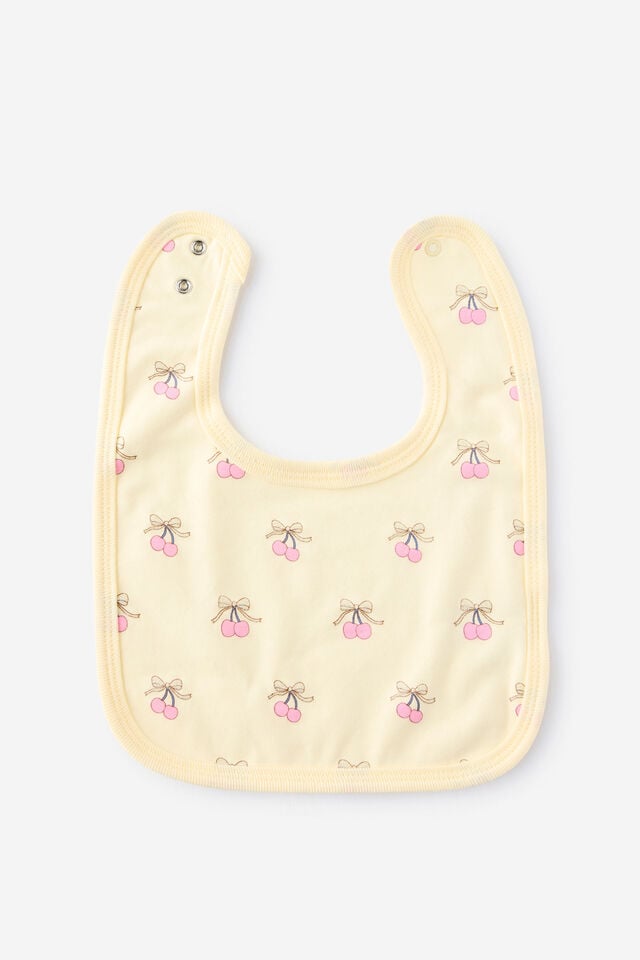 The Baby Bib, LEMON SQUASH/CHERRY SPARKLE