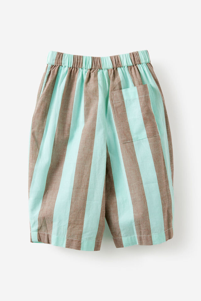 Baby Woven Barrel Pant, SEAGLASS/LIGHT BROWN STRIPE