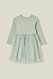 Vestido - Nova Long Sleeve Dress Up Dress, STONE GREEN - vista alternativa 1
