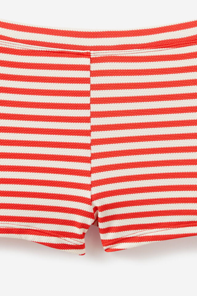 Billy Boyleg Swim Trunk, POP RED/VANILLA
