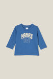 Camiseta - Jamie Long Sleeve Tee, PETTY BLUE/MAMAS BOY - vista alternativa 1