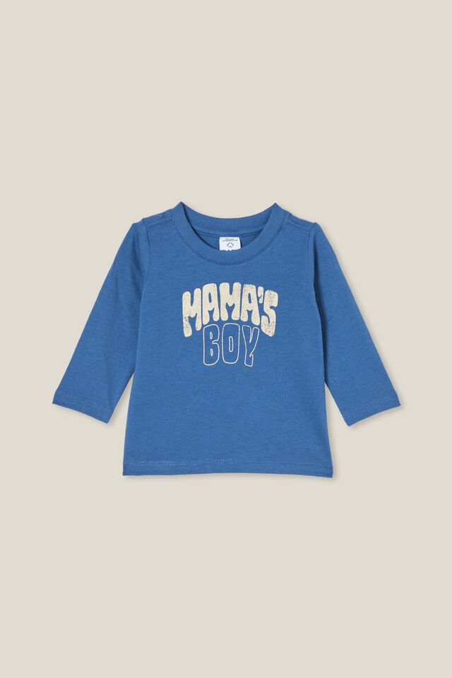 Camiseta - Jamie Long Sleeve Tee, PETTY BLUE/MAMAS BOY