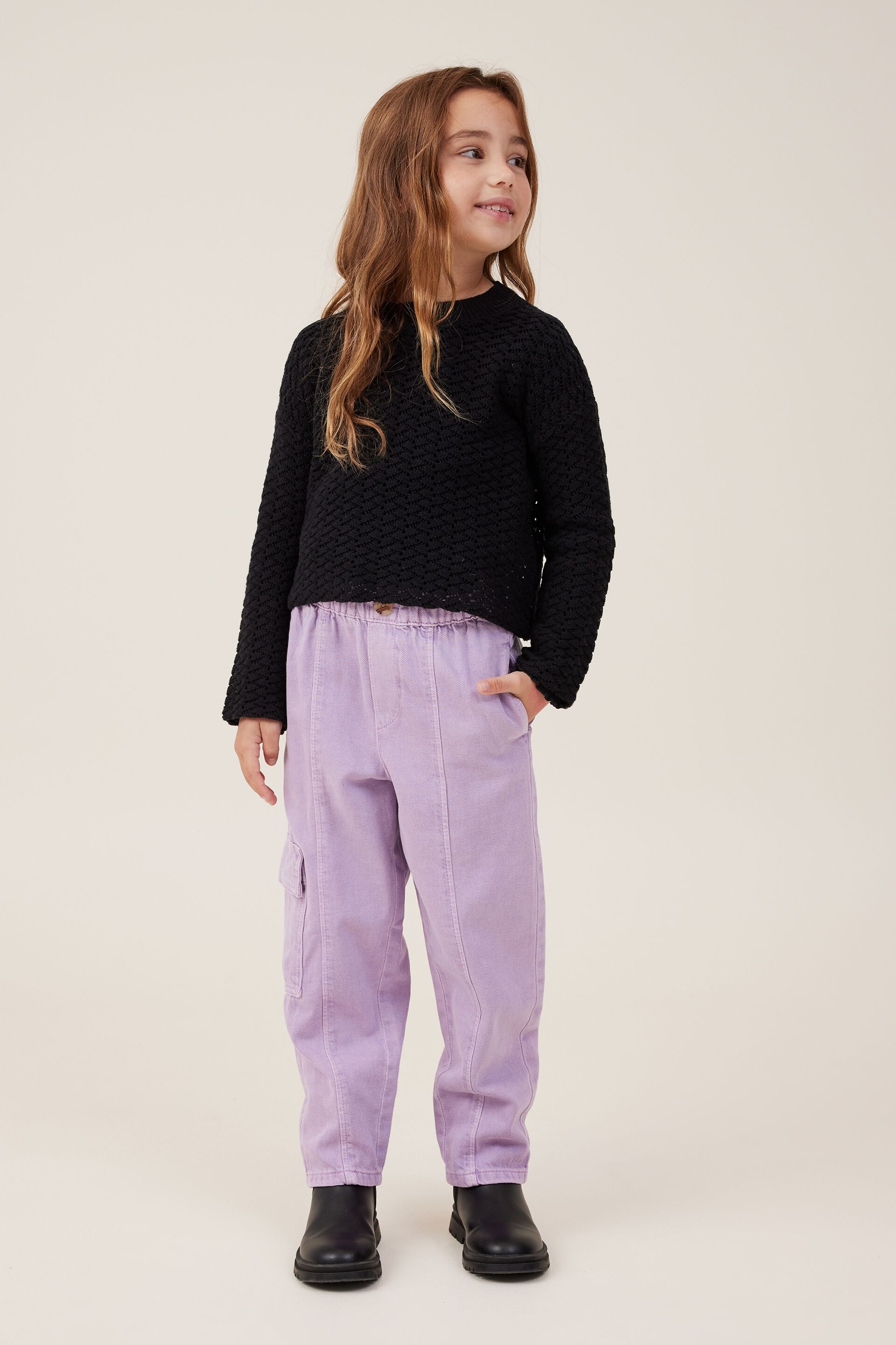 Ladies Hip Hop Pants Oversized Baggy Trousers Purple Cargo Pants Streetwear  Suit | eBay