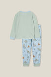Winston Long Sleeve Pyjama Set, STONE GREEN/DINO WOOD STAMP - alternate image 3