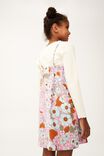 Amira Long Sleeve Dress, DARK VANILLA/CALI PINK/NEW YORK FLORAL