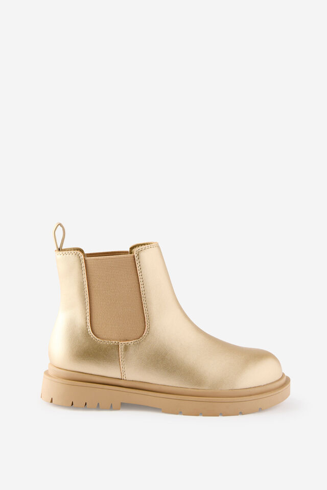 Kids Stretch Gusset Boot, GOLDY