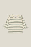 Camiseta - Jamie Long Sleeve Tee, RAINY DAY/SWAG GREEN DOUBLE STRIPE - vista alternativa 1