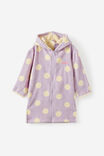 Kids Zip Thru Hooded Towel - Personalised, VINTAGE LILAC/BUTTER YELLOW SPOT - example image 2