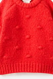 Baby Organic Blend Knit Sweater, VARSITY RED MARLE - example image 2