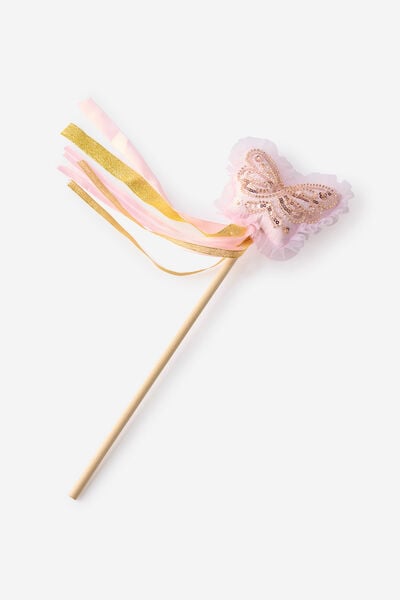 Kids Dress-Up Wand, BALLET PINK/BUTTERFLY
