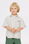 Jasper Boxy Skate Shirt, GREY/WHITE STRIPE GOOD DAYS - example image 1