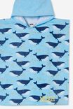 Personalised Baby Hooded Towel, SKY HAZE/WHALE OF A TIME - alternate image 2