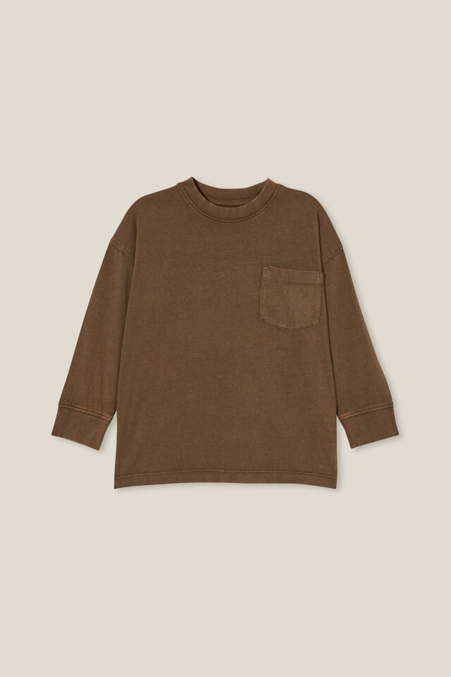The Essential Long Sleeve Tee, HOT CHOCCY WASH