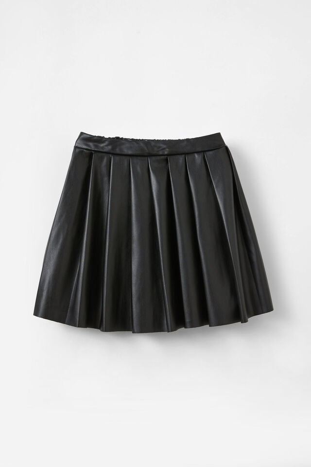 Athena Pleated Skirt, BLACK