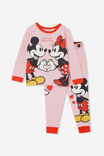 Disney Florence Long Sleeve Pyjama Set, LCN DIS MARSHMALLOW PINK/MICKEY & MINNIE LOVE - alternate image 4