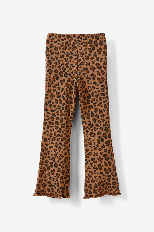 Francine Flare Pant, TAUPY BROWN/LEOPARD