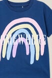 Camiseta - Poppy Short Sleeve Print Tee, PETTY BLUE/SOMEWHERE RAINBOW - vista alternativa 2