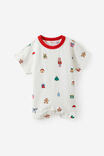 Baby Dreamdrift Family Xmas Romper, VANILLA/EVERYTHING CHRISTMAS - example image 1