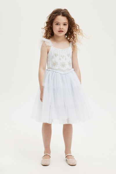 Isabella Dress Up Dress, MORNING BLUE/SPARKLE