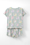 My Little Pony Dani Short Sleeve Pyjama Set, LCN HAS BARBER BLUE/MLP HEARTS - alternate image 3