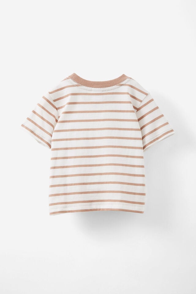 Jamie Short Sleeve Tee, TAUPY BROWN/VANILLA RILEY STRIPE