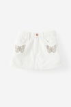 Alayna Aline Denim Skort, HAYMAN ECRU/BUTTERFLY BLING - example image 2