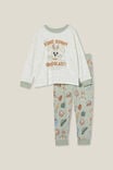 Pijamas - Chuck Long Sleeve Pyjama Set, STONE GREEN/SOME BUNNY SAY CHOCOLATE - vista alternativa 1
