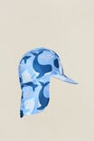 Sammy Swim Hat, DUSK BLUE/WHALES FRIENDS - alternate image 1