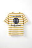 Jonny Short Sleeve Graphic Print Tee, CORN SILK/WHITE STRIPE BASKETBALL CHAMPS - alternate image 3