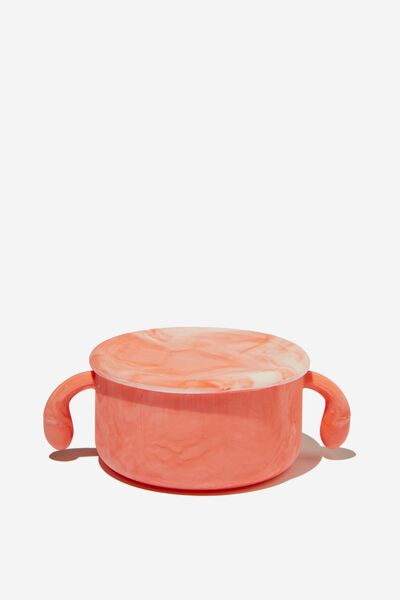 Silicone Snack Cup, PINK MARBLE