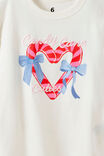 Essential Short Sleeve Graphic Tee, VANILLA/CANDY CANE CUTIES - example image 2