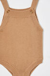 Organic Knit Bubbbysuit, TAUPY BROWN - alternate image 2
