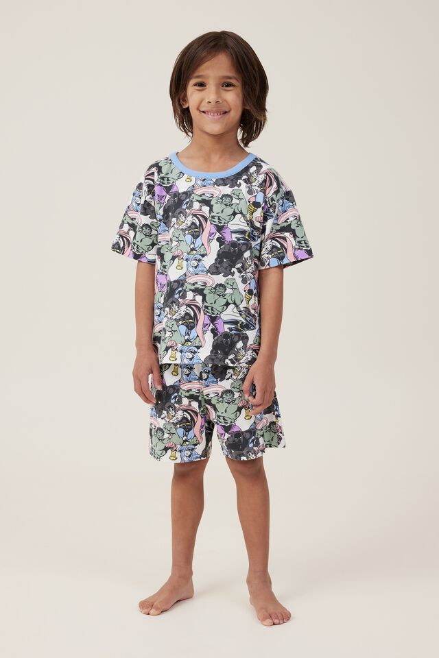 Pijamas - Felix Short Sleeve Pyjama Set License, LCN MAR VANILLA/MARVEL AVENGERS