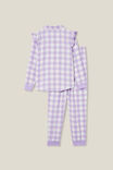 Angeline Long Sleeve Pyjama Set, LILAC DROP/LUREX GINGHAM - alternate image 3