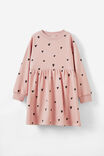 Tessa Fleece Dress, ZEPHYR/HEARTS - alternate image 1