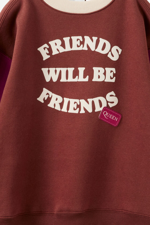 Queen Music Oversized Crew, LCN COR ROCKY ROAD/FRIENDS WILL BE FRIENDS