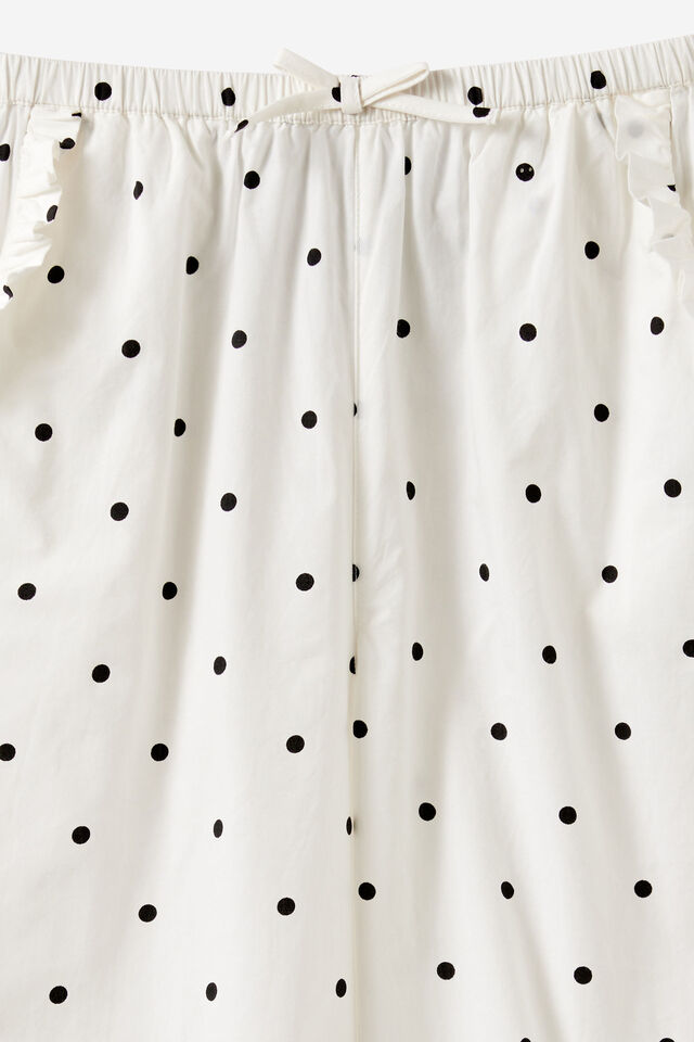 Gigi Bubble Hem Pant, VANILLA/PHANTOM SPOT